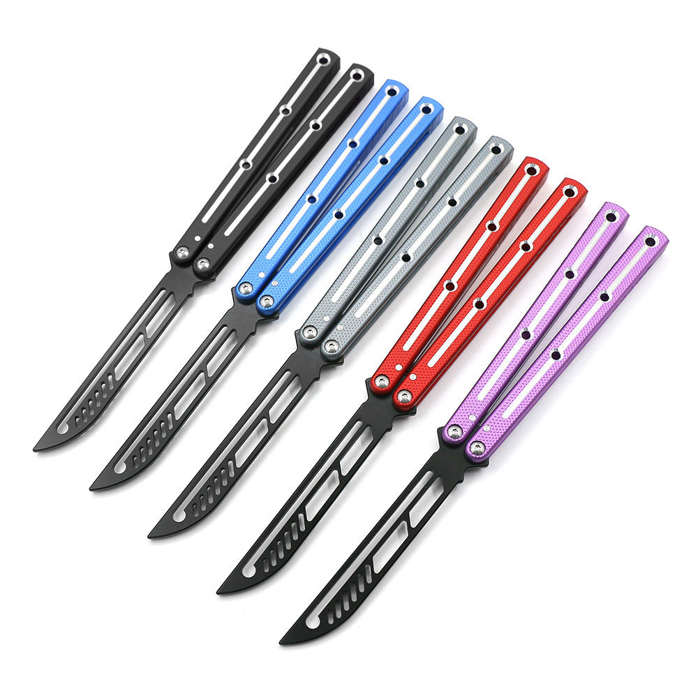 Folding Butterfly Knife Bright Slot Training Knife