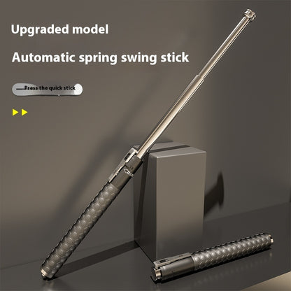 Automatic Spring Expandable Baton Stretchable Baton Self-defense Stick Self-defense Weapon Legal Car Swing Stick Solid Self-defense Sansetsukon