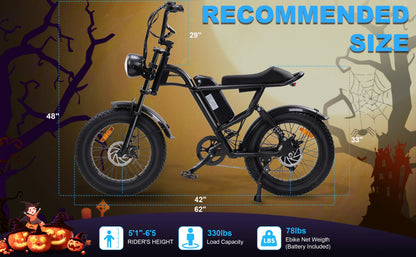 Ebike,750W Motor,48V15Ah Battery,20 Inches,Maximum Speed 40KM-H