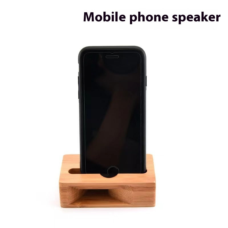 Bamboo Loudspeaker Multifunctional Bamboo Mobile Phone Bracket Base