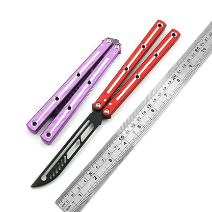 Folding Butterfly Knife Bright Slot Training Knife