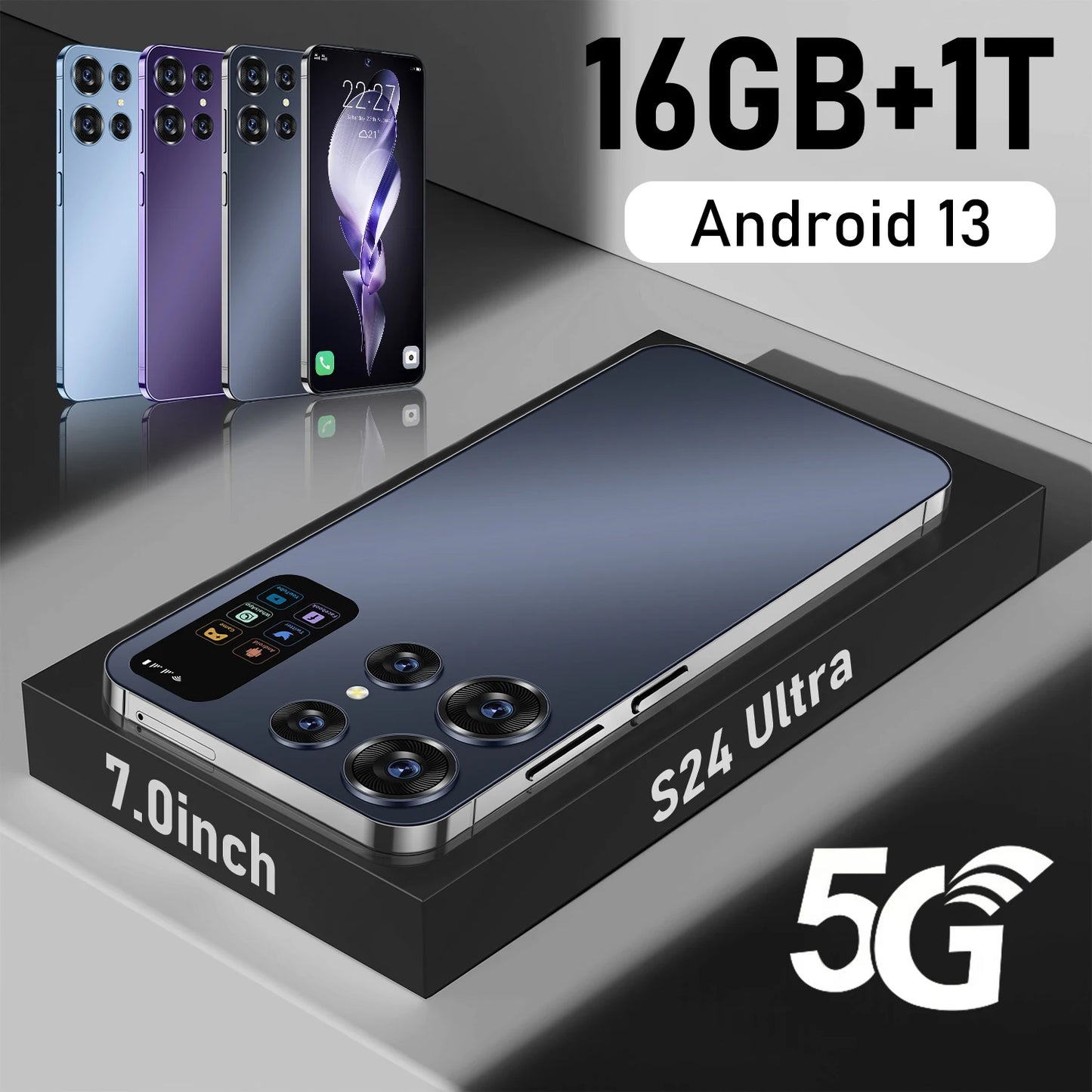 S24 Ultra Global Version Smartphone Snapdragon8 gen2 16G+1TB 7000mAh 48+72MP 4G/5G Network Cellphone Android Mobile Phone