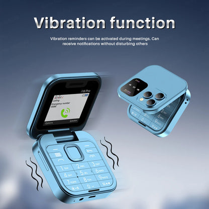 SERVO 2025 New Mini Flip Mobile Phone FM Radio Magic Voice Blacklist Speed Dial Vibration 2SIM Card Small Display Foldable Phone