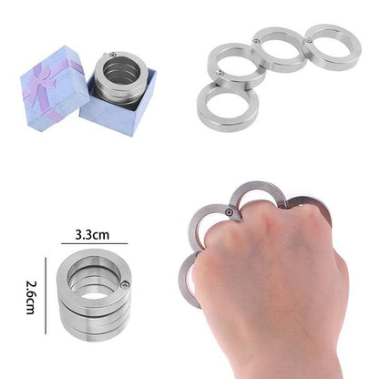 Outdoor Stainless Steel Brass Knuckle Self-defense Concealed Device