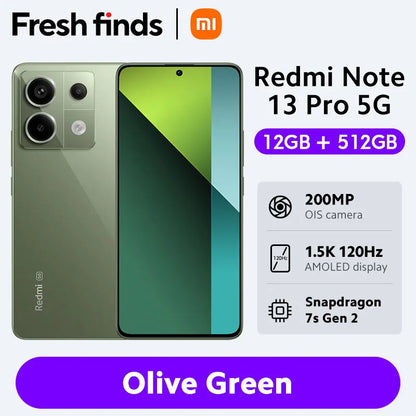 [World Premiere] Xiaomi Redmi Note 13 Pro 5G Smartphone Snapdragon 7s Gen 2 200MP OIS Camera 67W Turbo Charging 120Hz AMOLED NFC