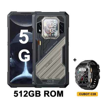 CUBOT KINGKONG X, Rugged Smartphone 5G, 32GB RAM(16GB+16GB), 256/512GB ROM, 10200mAh, 6.583-Inch 120Hz Screen, NFC,WiFi 6, 100MP